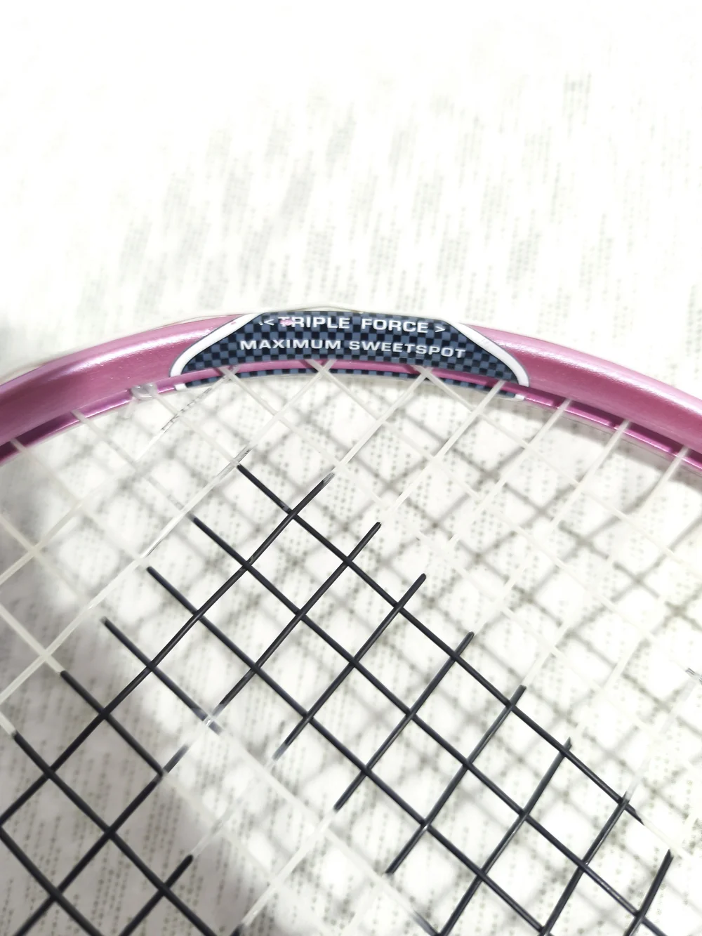 Pink Tennis Racket with White Grip - Picture 7 of 13